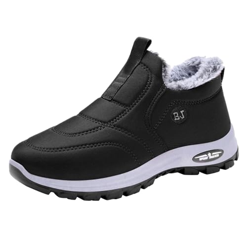 FGUUTYM Herren Winterstiefel Winter Gefüttert Plus Samt Stiefeletten Boots Dicke Boden Schneestiefel Wasserdicht Kurzschaft Stiefel Winterboots Extra Weit Thermostiefel Schneestiefel Winterschuhe von FGUUTYM