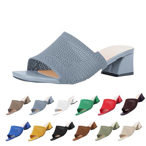 FGUUTYM High Heel Hausschuhe Für Frühling und Sommer Gestrickt Bequem Offener Zehenbereich Pantoletten Mid Heel Sandaletten Mit Fußbett Casual Wedges Slipper Elegant Kleid Sandalen & Slides FGUUTYM High Heel Hausschuhe Für Frühling und Sommer Gestrickt Bequem Offener Zehenbereich Pantoletten Mid Heel Sandaletten Mit Fußbett Casual Wedges Slipper Elegant Kleid Sandalen & Slides von FGUUTYM