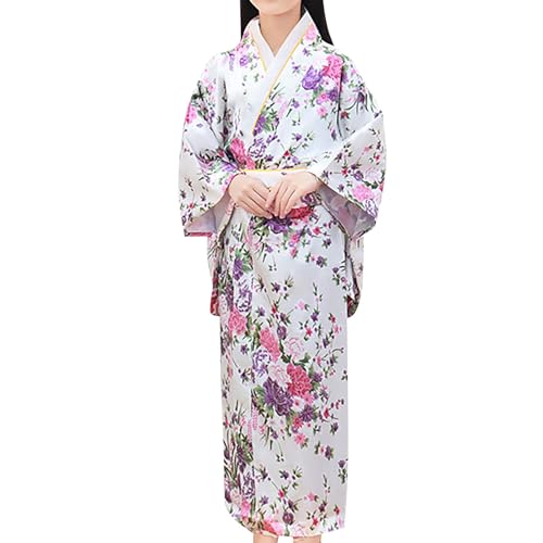 FGUUTYM Kimono Kinder Mädchen Japanish: Yukata Jahrgang Japanischer Stil Kleidung Traditionell Hochzeitskleidung Party Performance Kleid Abendkleider Langarm Druckt Kimono Yukata Ballkleid von FGUUTYM