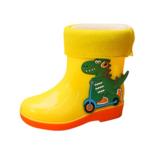 FGUUTYM Kinder Gummistiefel 27 : Mädchen Halbschaft Dino Regenstiefel Unisex Wasserdichte Rain Boots Niedlich Cartoon Regenschuhe Stiefel Kids Rutschfest Bootschuhe Kleinkinder Jungen 1-9 Jahre von FGUUTYM