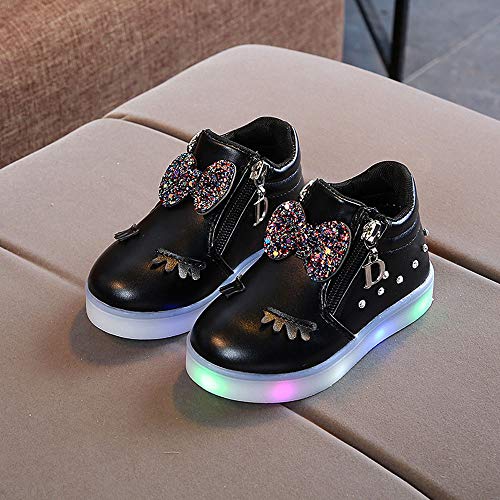 FGUUTYM Kinder Laufschuhe Junge Mädchen Blinkende Turnschuhe Leuchtende Schuhe Kinderschuhe Weicher Boden Lauflernschuhe Klassische Comfort Freizeitschuhe Babyschuhe Barfußschuhe Outdoor Sportschuhe von FGUUTYM