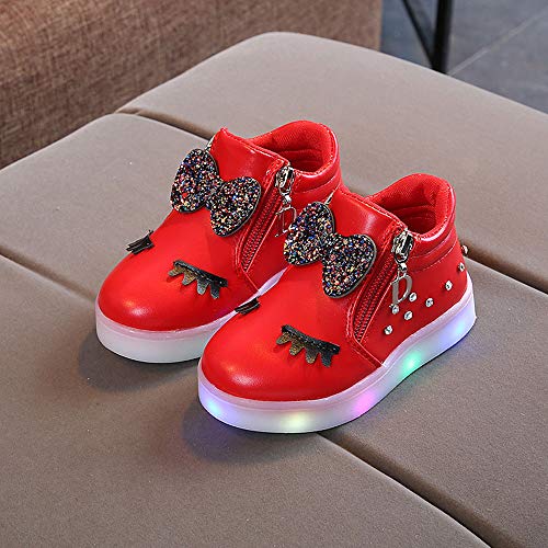 FGUUTYM Kinder Laufschuhe Junge Mädchen Blinkende Turnschuhe Leuchtende Schuhe Kinderschuhe Weicher Boden Lauflernschuhe Klassische Comfort Freizeitschuhe Babyschuhe Barfußschuhe Outdoor Sportschuhe von FGUUTYM