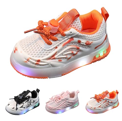 FGUUTYM Kinderschuhe Leuchtende Schuhe Junge Mädchen Babyschuhe Atmungsaktive Schuhe Kinder Freizeitschuhe Outdoor Sneaker Schnürschuhe Dicker Boden Turnschuhe Walkingschuhe Tennisschuhe von FGUUTYM