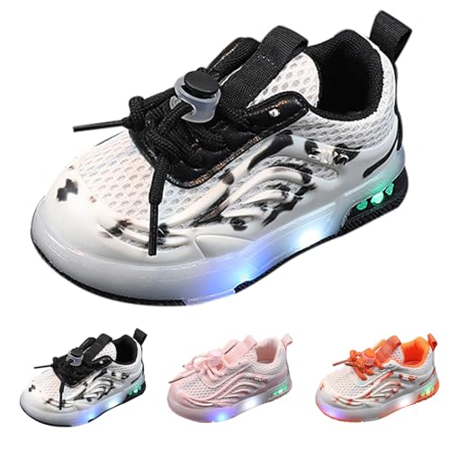 FGUUTYM Kinderschuhe Leuchtende Schuhe Junge Mädchen Babyschuhe Atmungsaktive Schuhe Kinder Freizeitschuhe Outdoor Sneaker Schnürschuhe Dicker Boden Turnschuhe Walkingschuhe Tennisschuhe von FGUUTYM
