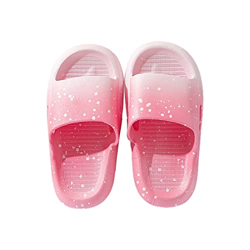 FGUUTYM Kleinkind Baby Mädchen Hausschuhe Offene spitze Schuh Hausschuhe Mädchen Hause Schuhe Baby Weiche Sohlen Sandalen Frauen Einfache Prinzessin Schuhe Unisex Pantoletten (Pink, 30.5 Little Child) von FGUUTYM
