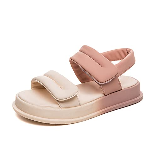 FGUUTYM Kleinkind Mädchen Eva Sandalen Outdoor Open Toe Weiche Gummisohle Strand Wasserschuhe Tägliche Schuhe Rutschfeste Kinderschuhe (Red, 30.5 Little Child) von FGUUTYM