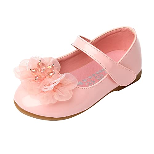 FGUUTYM Leder Kinderschuhe Mary Jane Ballerina Flache Schuhe,Festliche Schuhe MäDchen Ballerina Schuhe MäDchen Anti-Rutsch Party Ballerinas Schuhe Weiche Leder Taufschuhe Sneaker Lauflernschuhe von FGUUTYM