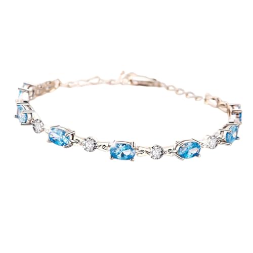 FGUUTYM Leichtes Amethyst-Armband für Damen, elegante verstellbare Kette mit echtem Edelstein, perfekt für Mode und zum Verschenken Perlen Armband Echt (B, One Size) von FGUUTYM