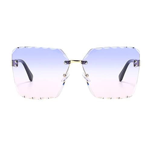 FGUUTYM Lesebrille Schmales Damen No Border Brille Sonnenbrillen Shades Ideal für Reisen, Einkaufen im Freien Racing Drohne Brille (Blue, One Size) von FGUUTYM