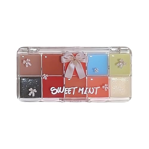 FGUUTYM Lip Gloss 10 Color Lip Jelly Lip Gloss With Brush High Pigmented Lipstick Set Lip Gloss Set Lip For Women Girls Überraschungspaket Beauty Kosmetik (A, One Size) von FGUUTYM