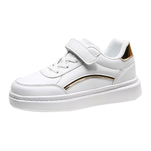 FGUUTYM Mädchen Junge Laufschuhe Outdoor Turnschuhe Kinder Flache Schnürschuhe Dicker Boden Jungenschuhe Weich Comfort Klassische Walkingschuhe Breite Füße Sportschuhe Freizeitschuhe von FGUUTYM