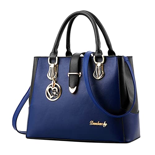 FGUUTYM Mädchen Retro Feste Katze Fransen Schulter Reißverschluss Tote Handtasche Taschen Elegante Retro Frauen Tragetasche Benutzerdefinierte Damen Handtasche Taschen Schule Groß (Blue, One Size) von FGUUTYM