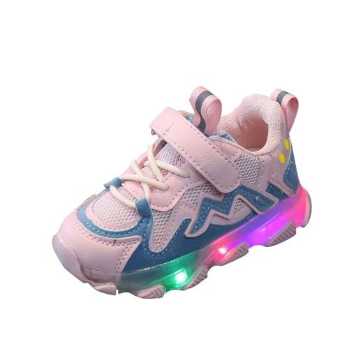 FGUUTYM Mädchen Turnschuhe Laufschuhe Kinder Prinzessin Schuhe Leuchtende Schuhe Blinkende Kinderschuhe Weicher Boden Lauflernschuhe Babyschuhe Barfußschuhe Kinder Outdoor Sportschuhe von FGUUTYM
