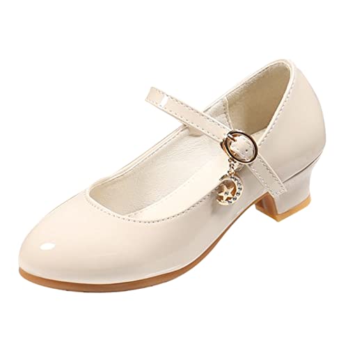 FGUUTYM Mary Jane Festliche Kleidschuhe Mädchen Prinzessin Schuhe Festliche Mädchen Schuhe Prinzessin Hochzeit Performance Kleid Schuhe Mädchen Schuhe mit Hohen Absätzen Kleidschuhe von FGUUTYM