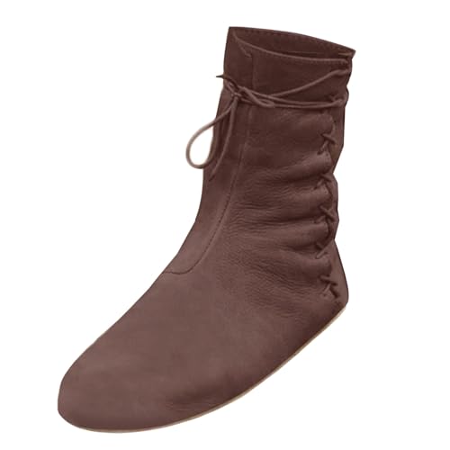 FGUUTYM Mittelalter Kleidung Stiefel Schuhe Herren Damen Renaissance-Schlupfstiefel Retro Cowboystiefel Mit Schnürung PU-Leder Westernstiefel Übergangsstiefel Halbhohe Sommerstiefel Damenstiefel FGUUTYM Mittelalter Kleidung Stiefel Schuhe Herren Damen Renaissance-Schlupfstiefel Retro Cowboystiefel Mit Schnürung PU-Leder Westernstiefel Übergangsstiefel Halbhohe Sommerstiefel Damenstiefel von FGUUTYM