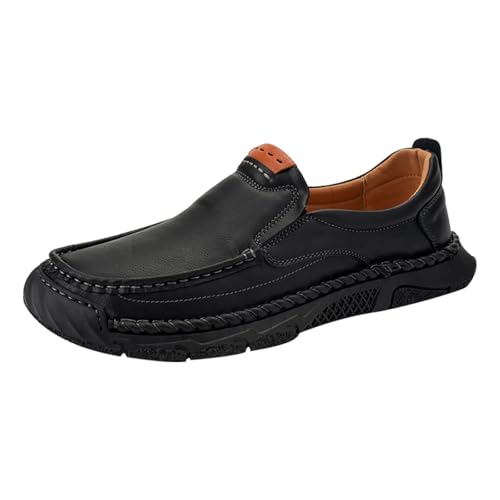 FGUUTYM Mokassins Herren Halbschuhe Klassische Slip On Loafer Weich Comfort Bootsschuhe rutschfeste Freizeitschuhe Fahrenschuhe Lederschuhe Business-Schuhe Barfußschuhe Schlüpfenschuhe von FGUUTYM