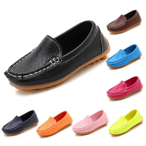 FGUUTYM Mokassins Kleinkind Jungen Mädchen Flache Halbschuhe Kinder Bootsschuhe Weich Slip On Loafers rutschfest Slippers Bequem Lauflernschuhe Freizeitschuhe Flache Schuhe von FGUUTYM