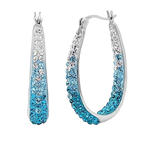 FGUUTYM Ohrringe 1 Paar Strass Dekorative Creolen Legierung Valentinstag Huggie Ohrringe Für Mädchen Legierung Rosa Verrückte von FGUUTYM