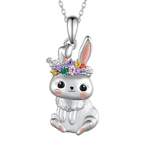 FGUUTYM Ohrringe Osterhase für Frauen Sterling Silber 925 4. JuliDangle Muttertag Weihnachten Runde Ohrringe Silber von FGUUTYM