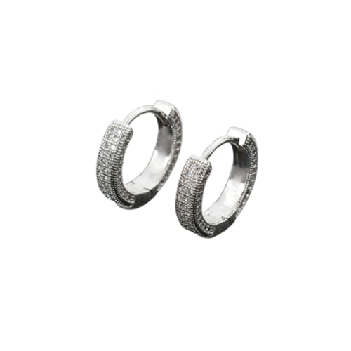 FGUUTYM Ohrstecker für Damen Funkelnde Zirkonia-Ohrringe im Rundschliff Ohrringe aus 925er Sterlingsilber Elegant für die Hochzeit oder den Alltag Kreuz Herren von FGUUTYM