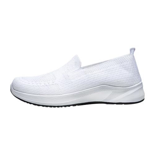 FGUUTYM Orthopädische Schuhe Damen Mit Luftkissen Sneaker Weite H Krankenschwester Walkingschuhe Slip On Sport Training Straßenlaufschuhe Memory Schaum Atmungsaktives Vermascht Freizeitschuhe von FGUUTYM