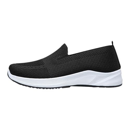 FGUUTYM Orthopädische Schuhe Damen Mit Luftkissen Sneaker Weite H Krankenschwester Walkingschuhe Slip On Sport Training Straßenlaufschuhe Memory Schaum Atmungsaktives Vermascht Freizeitschuhe von FGUUTYM