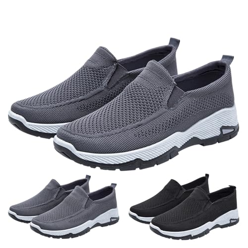 FGUUTYM Orthopädische Schuhe Herren Outdoor Slip On Walkingschuhe Mit Luftkissen Leicht Bequem Sneaker Leichte Jogging Running Laufschuhe Lässige Turnschuhe Freizeitschuhe Straßenlaufschuhe von FGUUTYM