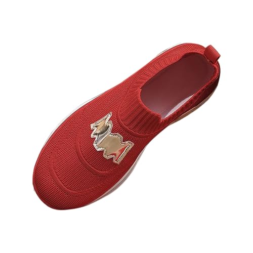 FGUUTYM Outdoor Damen Laufschuhe Slip on Sneaker Mit Memory Schaum Bequeme Komfort Walkingschuhe Leichte und Atmungsaktive Orthopädische Schuhe Breathable Leicht Weite H Turnschuhe Sportschuhe von FGUUTYM