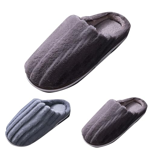 FGUUTYM Pantoffeln Damen Herren Winter Warme Hausschuhe Weiches Flauschiges Filzhausschuhe Plüsch Bequeme Slippers Rutschfeste Home Pantoletten Kuschelige Indoor-Schuhe Leichte Haus Latschen von FGUUTYM