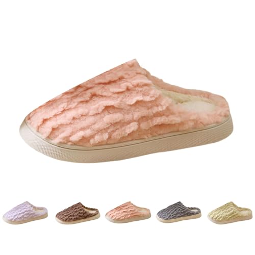 FGUUTYM Pantoffeln Damen Herren Winter Warme Hausschuhe Weiches Flauschiges Filzhausschuhe Plüsch Bequeme Slippers Rutschfeste Home Pantoletten Kuschelige Indoor-Schuhe Leichte Haus Latschen von FGUUTYM