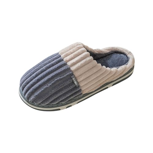 FGUUTYM Pantoletten Plüsch Winter Warme Hausschuhe Für Herren Damen Gefütterte Geschlossene Fleecegefüttert Filzpantoffeln Mit Memory Foam Hauspantoffeln Bequem Weich Flauschige Slippers Pantoffeln von FGUUTYM