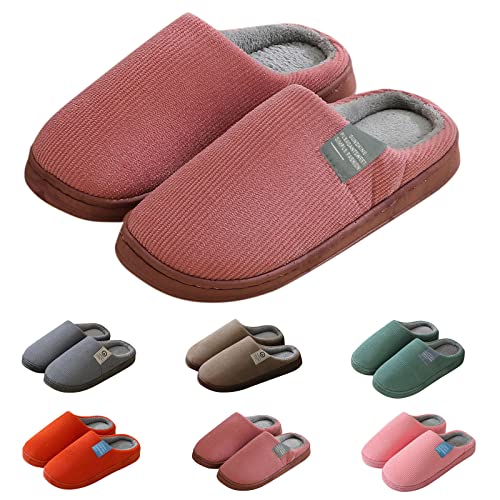 FGUUTYM Plüsch-Hausschuh Herren Damen Winter Warme Pantoffeln Weiche Leichte Bequem Slipper Filzhausschuhe Flauschiger Memory Foam Gemütliche Filzpantoffeln Winterschuhe Für Drinnen Und Draußen von FGUUTYM