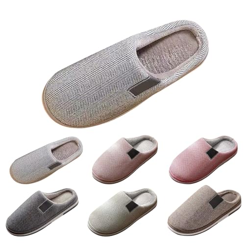 FGUUTYM Plüsch-Hausschuh Herren Damen Winter Warme Pantoffeln Weiche Leichte Bequem Slipper Filzhausschuhe Flauschiger Memory Foam Gemütliche Filzpantoffeln Winterschuhe Für Drinnen Und Draußen von FGUUTYM