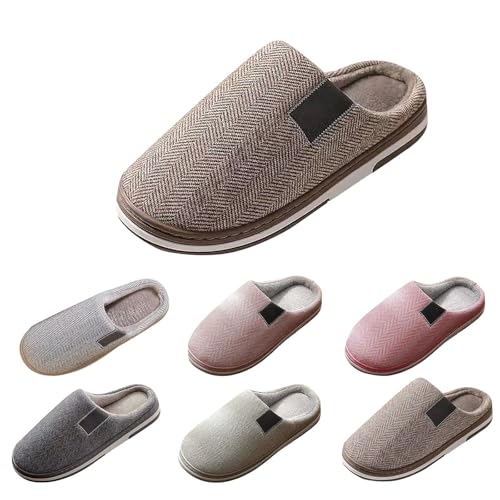 FGUUTYM Plüsch-Hausschuh Herren Damen Winter Warme Pantoffeln Weiche Leichte Bequem Slipper Filzhausschuhe Flauschiger Memory Foam Gemütliche Filzpantoffeln Winterschuhe Für Drinnen Und Draußen von FGUUTYM