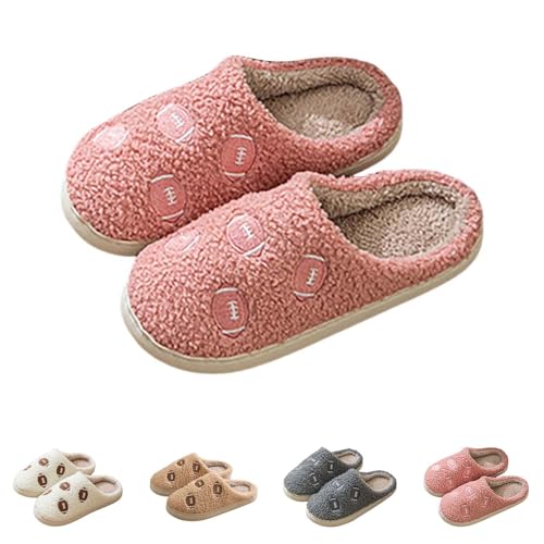FGUUTYM Plüsch-Hausschuhe Damen Herren Pantoffeln Winter Warme Drinnen Hausschlappen Liebespaar Flauschige Filzpantoffeln Weiche Plüschhausschuh Memory Foam Slippers Gefütterte Home Silent Schlappen von FGUUTYM