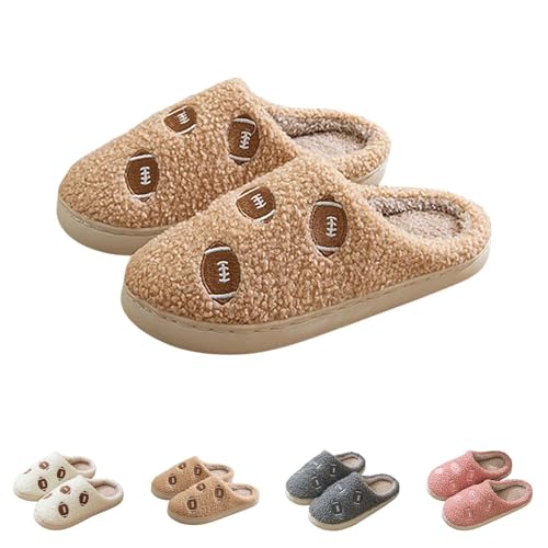 FGUUTYM Plüsch-Hausschuhe Damen Herren Pantoffeln Winter Warme Drinnen Hausschlappen Liebespaar Flauschige Filzpantoffeln Weiche Plüschhausschuh Memory Foam Slippers Gefütterte Home Silent Schlappen von FGUUTYM