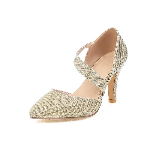 Pumps Damen Sandaletten Damen Mit Absatz Riemchensandalen High Heels Absatzschuhe Abendschuhe Party Hochzeitsschuhe Slingback Kleid Schuhe Geschlossene Sandalen Riemchenpumps Stiletto Schuhe von FGUUTYM