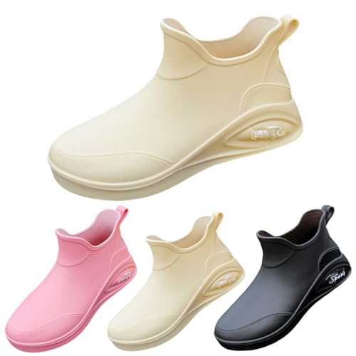 FGUUTYM Regenschuhe Herren Damen - Angeln Rain Boots Gummistiefel Gummi Kurz Stiefel Wasserdichte Rutschfest Gummi Stiefeletten Garten und Wandern Regenstiefel Angelstiefel Gartenstiefel Gartenschuhe von FGUUTYM