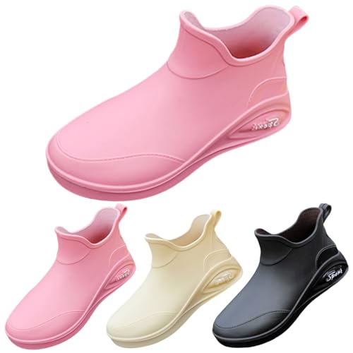 FGUUTYM Regenschuhe Herren Damen - Angeln Rain Boots Gummistiefel Gummi Kurz Stiefel Wasserdichte Rutschfest Gummi Stiefeletten Garten und Wandern Regenstiefel Angelstiefel Gartenstiefel Gartenschuhe von FGUUTYM