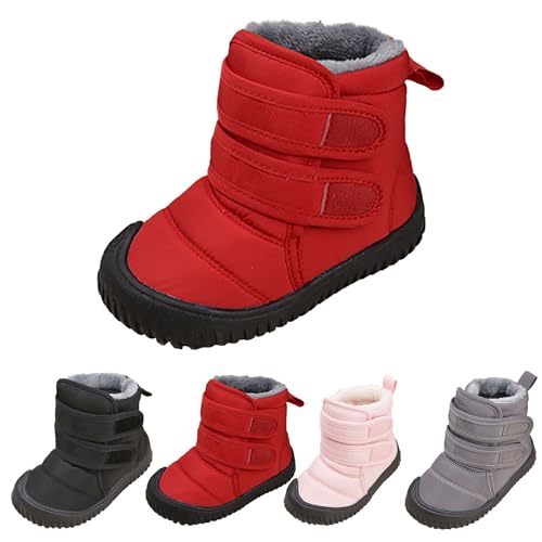 FGUUTYM Schneestiefel Kinder, Gefüttert Warme Winterstiefel Mädchen Jungen Winterschuhe Rutschfest Wasserdicht Sohle Leichte Winter Trekkingschuhe Wanderstiefel Stiefel Leicht Bequem Boots Gr.21-26 von FGUUTYM