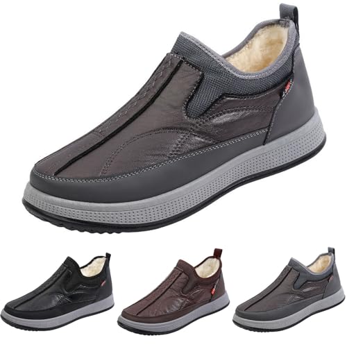 FGUUTYM Stiefeletten Herren Winter Extra Weit Boots Halbhoch Stiefel Dicke Boden Schneestiefel Freizeitschuhe Verschleißfest Arbeitsschuhe Komfort BarfußSchuhe Gefüttert Warm Kurzstiefel Wanderschuhe von FGUUTYM