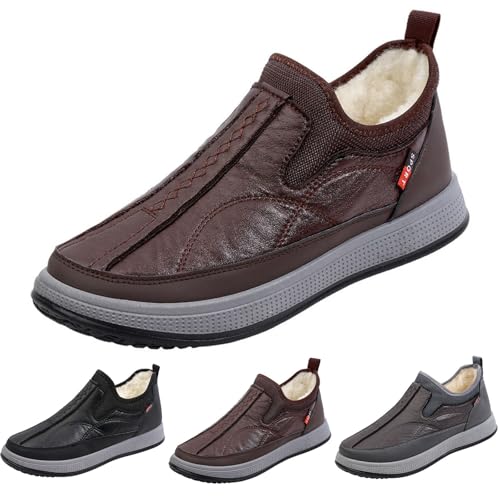 FGUUTYM Stiefeletten Herren Winter Extra Weit Boots Halbhoch Stiefel Dicke Boden Schneestiefel Freizeitschuhe Verschleißfest Arbeitsschuhe Komfort BarfußSchuhe Gefüttert Warm Kurzstiefel Wanderschuhe von FGUUTYM