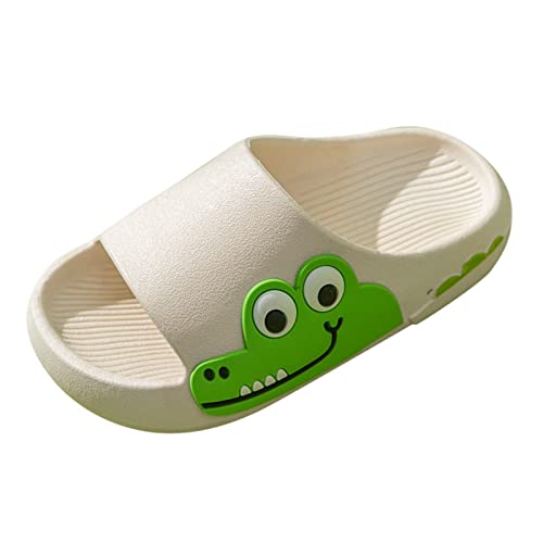 FGUUTYM Strand Outdoor atmungsaktive rutschfeste weiche dicke Unterseite Rutschen Hausschuhe niedliche Gartenschuhe Hausschuhe Für Kinder Mädchen (White, 29.5 Little Child) von FGUUTYM