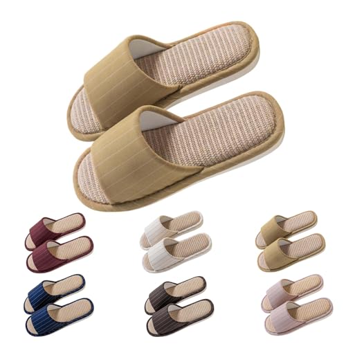 FGUUTYM Unisex Hausschuhe Leichte Slippers Weiche Bequeme Hausschlappen Offene Zehen Geräuschlose Bodenpantoffeln Memory Foam Pantoffeln Comfy Fluffy Pantoletten Geeignet Für alle Jahreszeiten von FGUUTYM