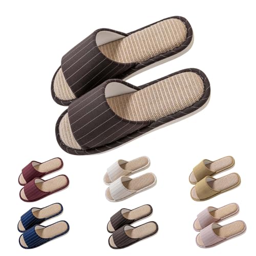 FGUUTYM Unisex Hausschuhe Leichte Slippers Weiche Bequeme Hausschlappen Offene Zehen Geräuschlose Bodenpantoffeln Memory Foam Pantoffeln Comfy Fluffy Pantoletten Geeignet Für alle Jahreszeiten von FGUUTYM