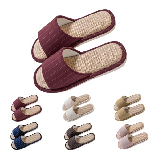 FGUUTYM Unisex Hausschuhe Leichte Slippers Weiche Bequeme Hausschlappen Offene Zehen Geräuschlose Bodenpantoffeln Memory Foam Pantoffeln Comfy Fluffy Pantoletten Geeignet Für alle Jahreszeiten von FGUUTYM