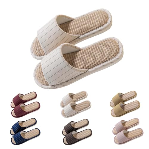 FGUUTYM Unisex Hausschuhe Leichte Slippers Weiche Bequeme Hausschlappen Offene Zehen Geräuschlose Bodenpantoffeln Memory Foam Pantoffeln Comfy Fluffy Pantoletten Geeignet Für alle Jahreszeiten von FGUUTYM