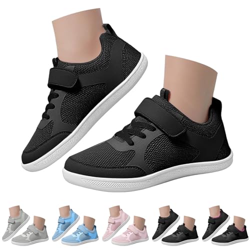 FGUUTYM Unisex Kinder-Lauf-Sneaker Barfußschuhe Breite Junge Mädchen Minimalistische Laufschuhe für Fitness Traillauf Freizeit Atmungsaktiv Leicht rutschfest Sneaker Komfortable Sportschuhe von FGUUTYM