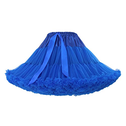 FGUUTYM Unterrock Karneval Party, Mehrlagiges Prinzessinnenkleid Treiben Petticoat, Ballett Pettirts Unterrock Cosplay Prinzessin, Länge 55cm, Taille 52-110cm von FGUUTYM