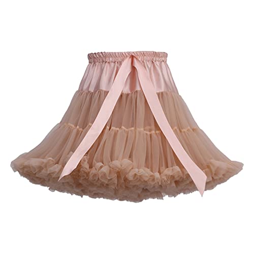 FGUUTYM Unterrock Karneval Party, Mehrlagiges Prinzessinnenkleid Treiben Petticoat, Ballett Pettirts Unterrock Cosplay Prinzessin, Länge 55cm, Taille 52-110cm von FGUUTYM